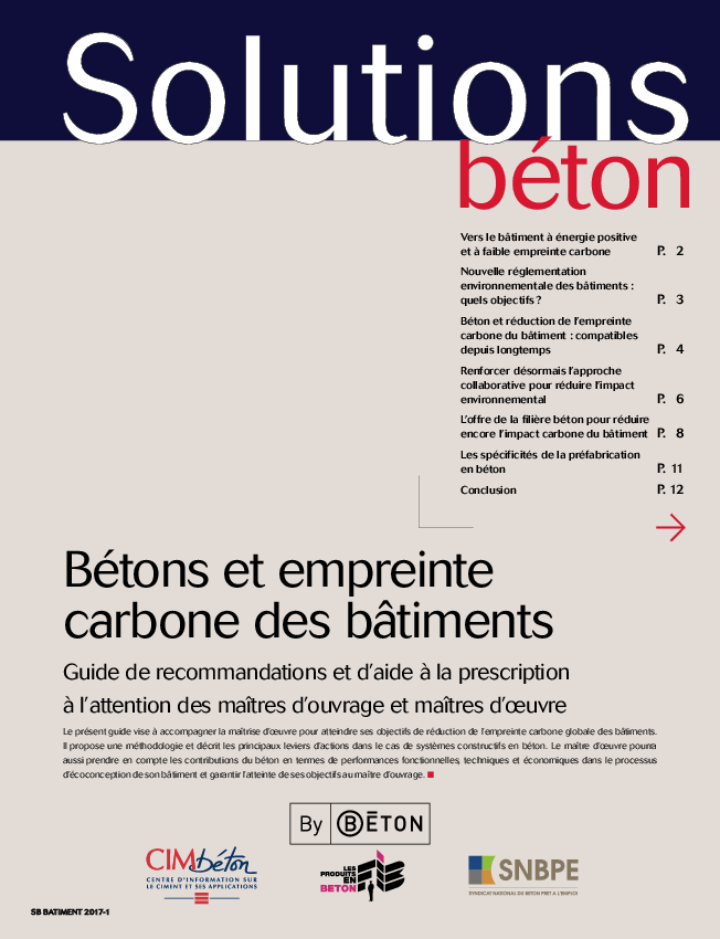 Bétons et empreinte carbone des bâtiments